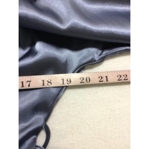 AW BRIDAL SZ L dusty blue satin robe NEW B159 - Picture 5 of 6